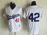 Los Angeles Dodgers #42 Jackie Robinson White Mitchell And Ness Throwback Stitched Baseball Jersey,baseball caps,new era cap wholesale,wholesale hats